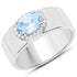 1.07 Carat Genuine Blue Topaz and White Topaz .925 Sterling Silver Ring by Bids.com