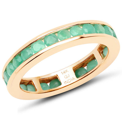 1.43 Carat Genuine Emerald 14K Yellow Gold Ring by Bids.com