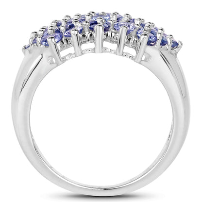 2.03 Carat Genuine Tanzanite .925 Sterling Silver Ring by Bids.com