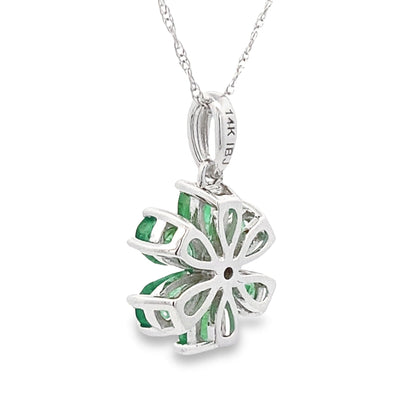 1.51ct Emerald Diamond Fashion Pendants 14KT White Gold by Bids.com