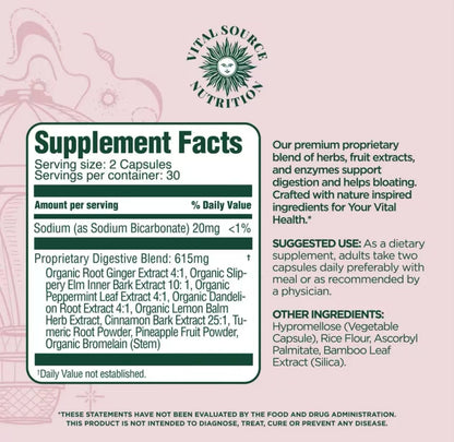 Debloat Support Capsules -AiRi- Vital Source Nutrition  DestGlow
