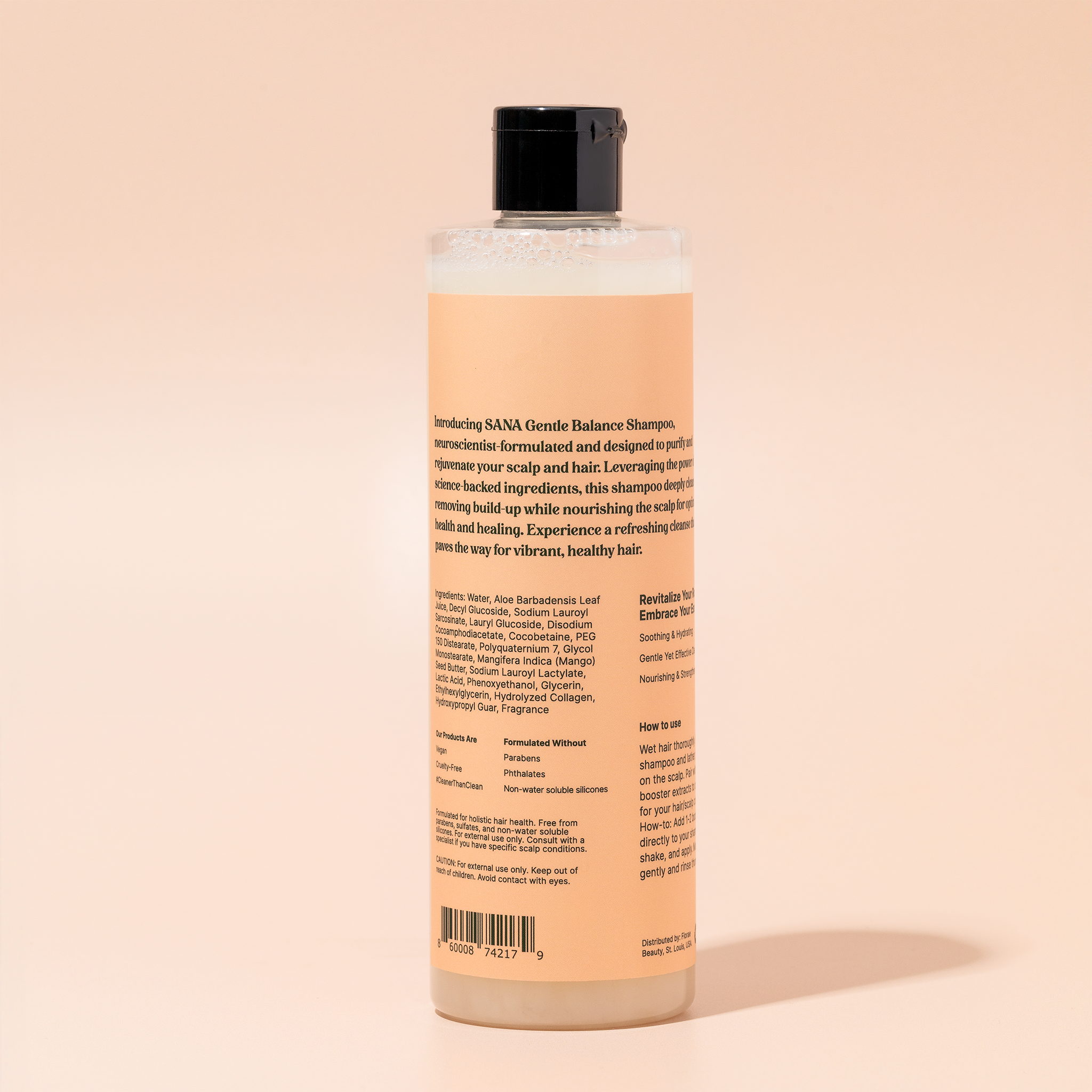 SANA Gentle Balance Shampoo - Infused w/ Hydrolyzed Collagen by Floraebeauty