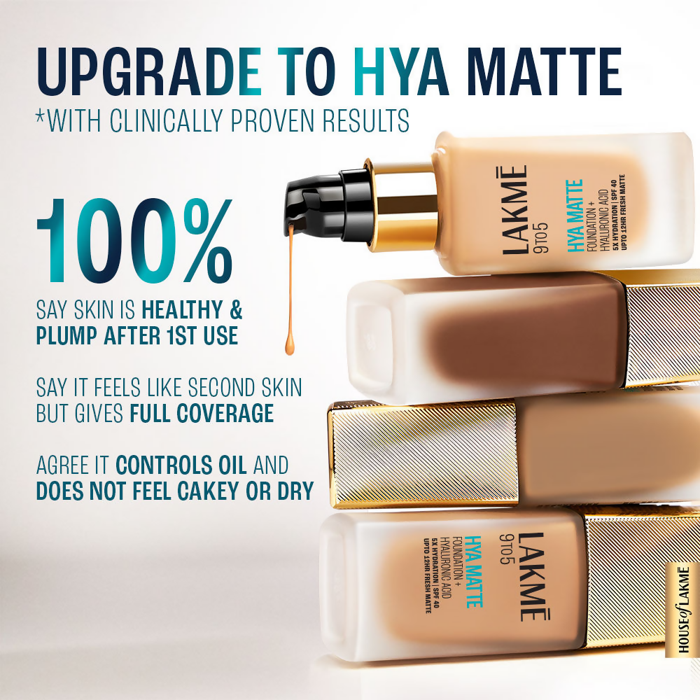 Lakme 9to5 Hya Matte Foundation + Hyaluronic Acid - Cool Mocha