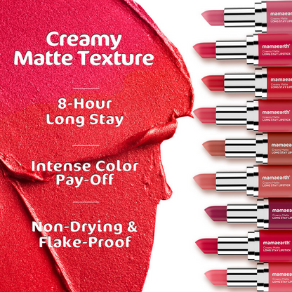 Mamaearth Creamy Matte Long Stay Lipstick - Rose Nude