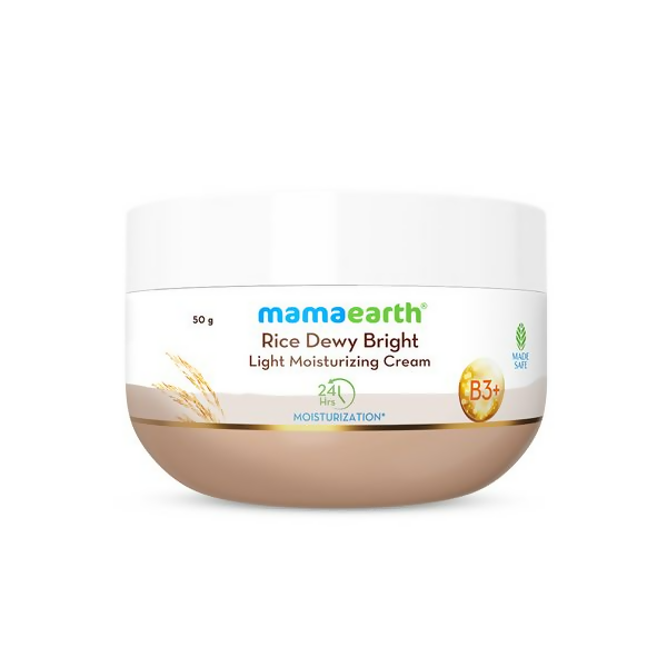 Mamaearth Rice Dewy Bright Light Moisturizing Cream with Rice Water &amp; Niacinamide For Glass-Skin