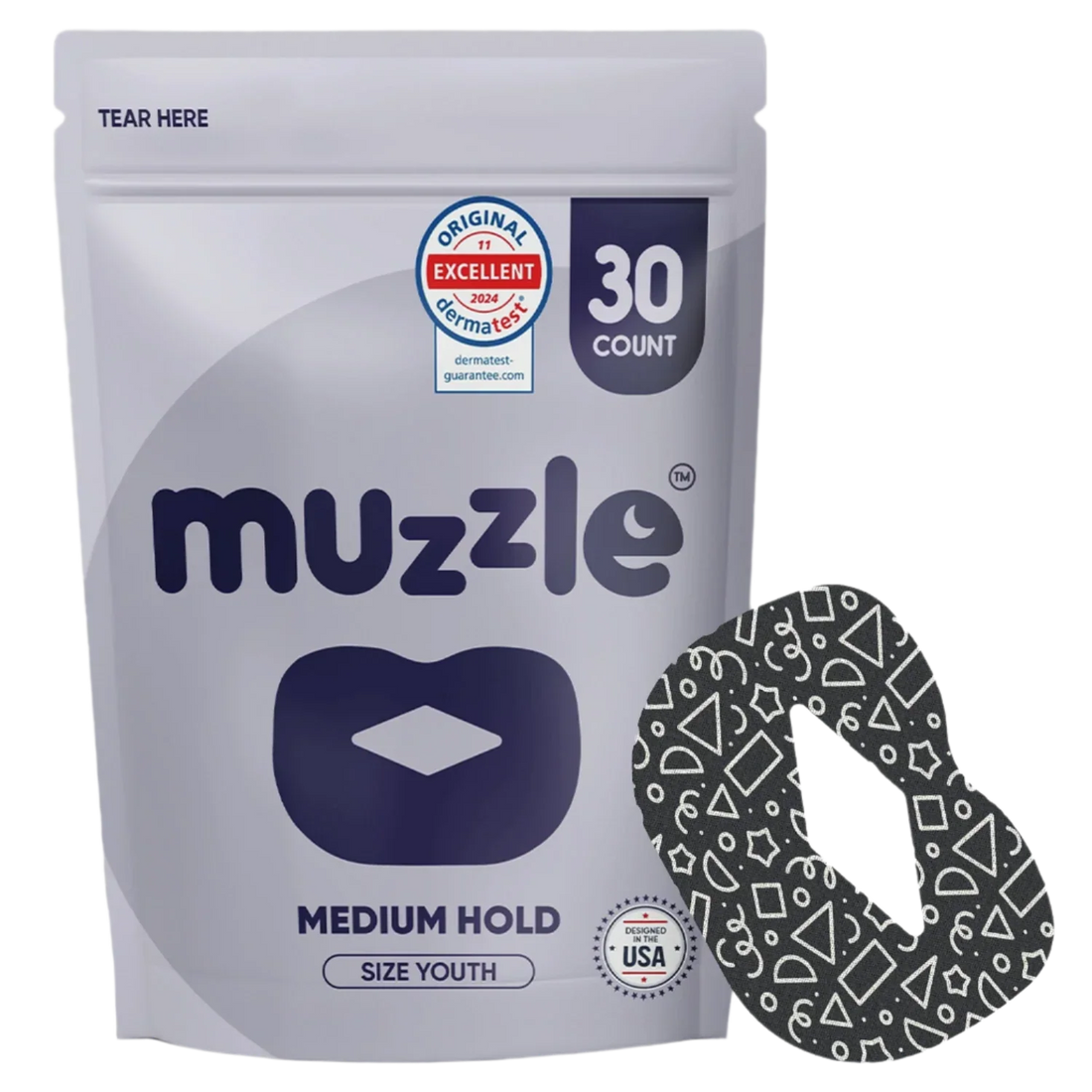 Muzzle® Mouth Tape For Youth (Medium Hold)