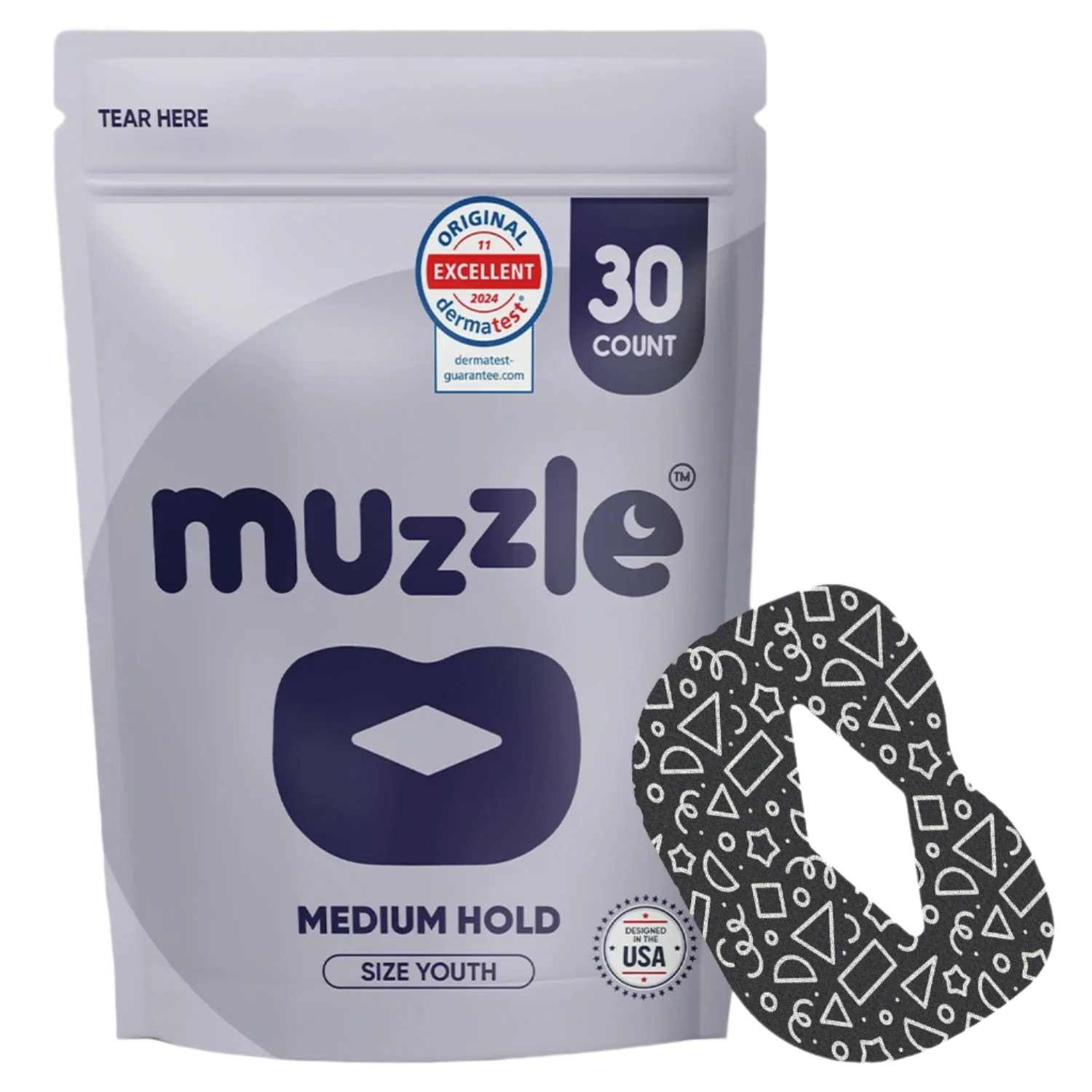 Muzzle® Mouth Tape For Youth (Medium Hold)