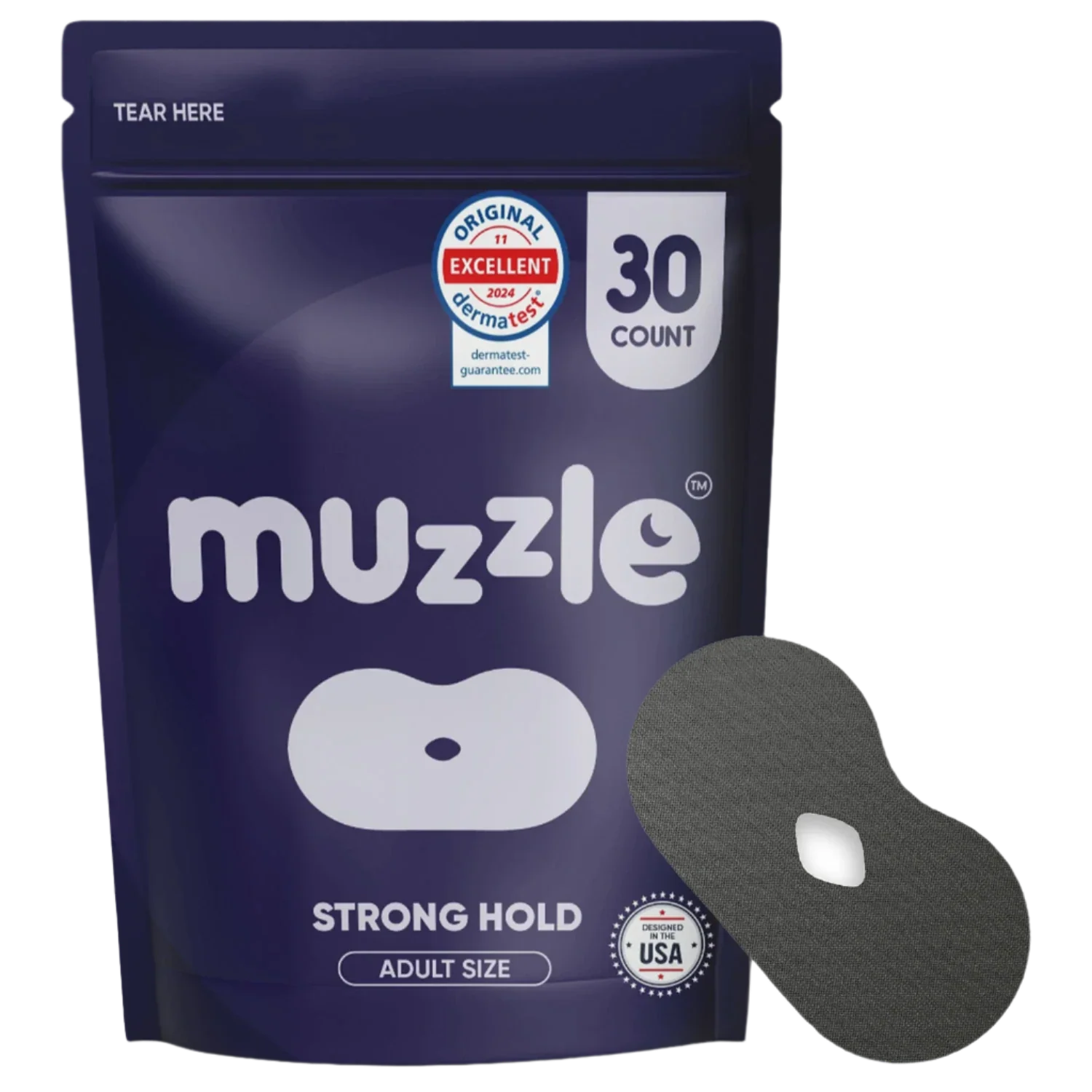 Muzzle® Mouth Tape for Adults (Strong Hold)