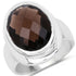 7.90 Carat Genuine Smoky Quartz .925 Sterling Silver Ring by Bids.com