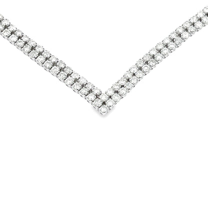 Natural 7.00ct Diamond Tennis Necklace 14KT White Gold by Bids.com
