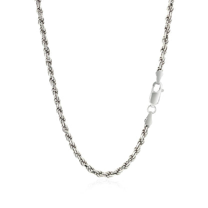 Sterling Silver 2.9mm Diamond Cut Rope Style Chain by Bids.com