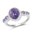3.82 Carat Genuine Tanzanite .925 Sterling Silver Ring by Bids.com