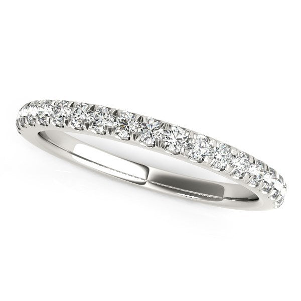14k White Gold Pave Set Diamond Wedding Ring (1/4 cttw) by Bids.com