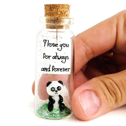 Personalized Message in Bottle - Cute Anniversary Gift (Bear, Panda, Cat & More)