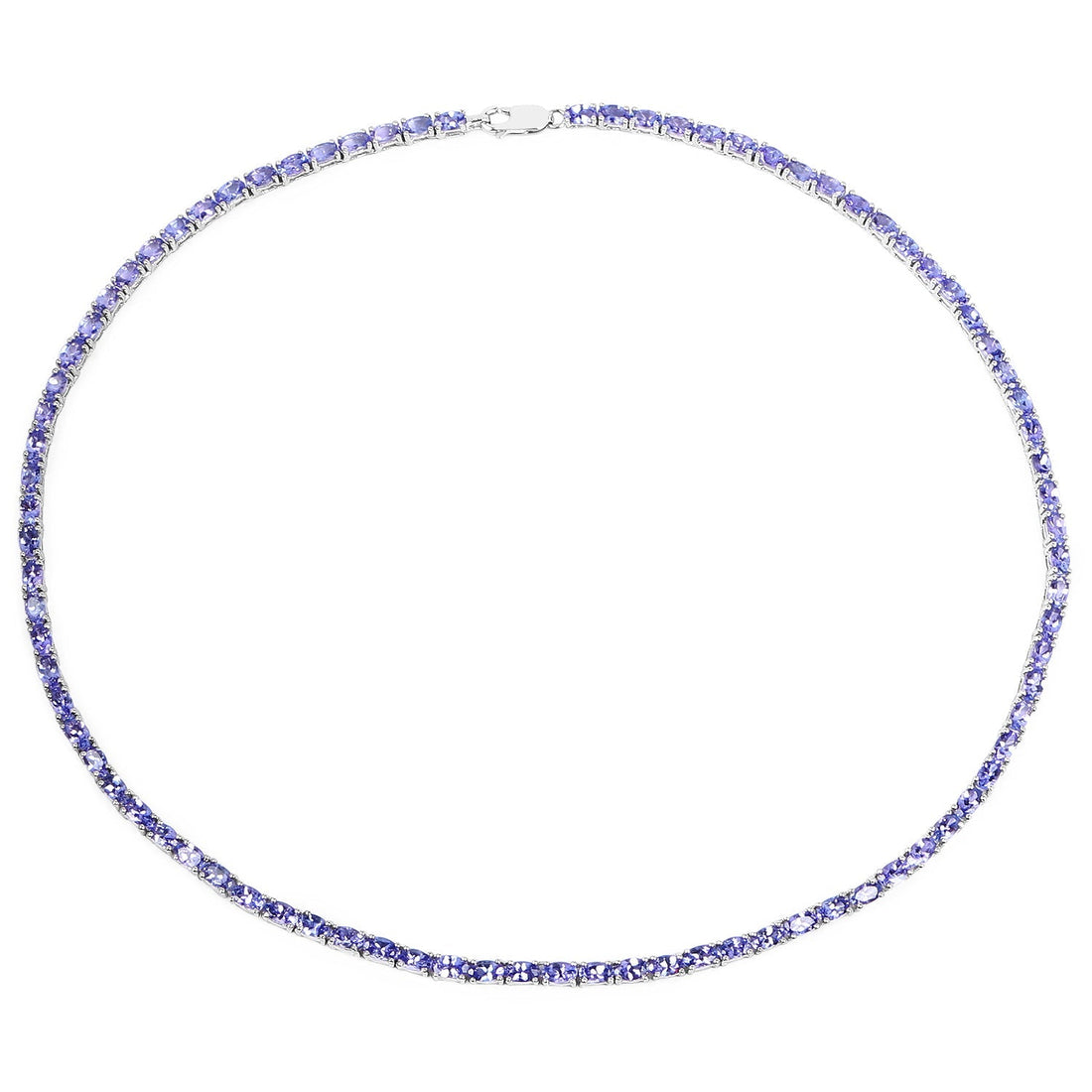 21.50 Carat Genuine Tanzanite .925 Sterling Silver Necklace  DestGlow