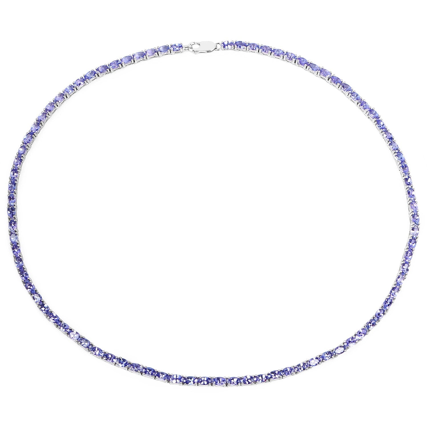 21.50 Carat Genuine Tanzanite .925 Sterling Silver Necklace  DestGlow