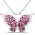 4.15 Carat Genuine Rhodolite and White Topaz .925 Sterling Silver Pendant by Bids.com
