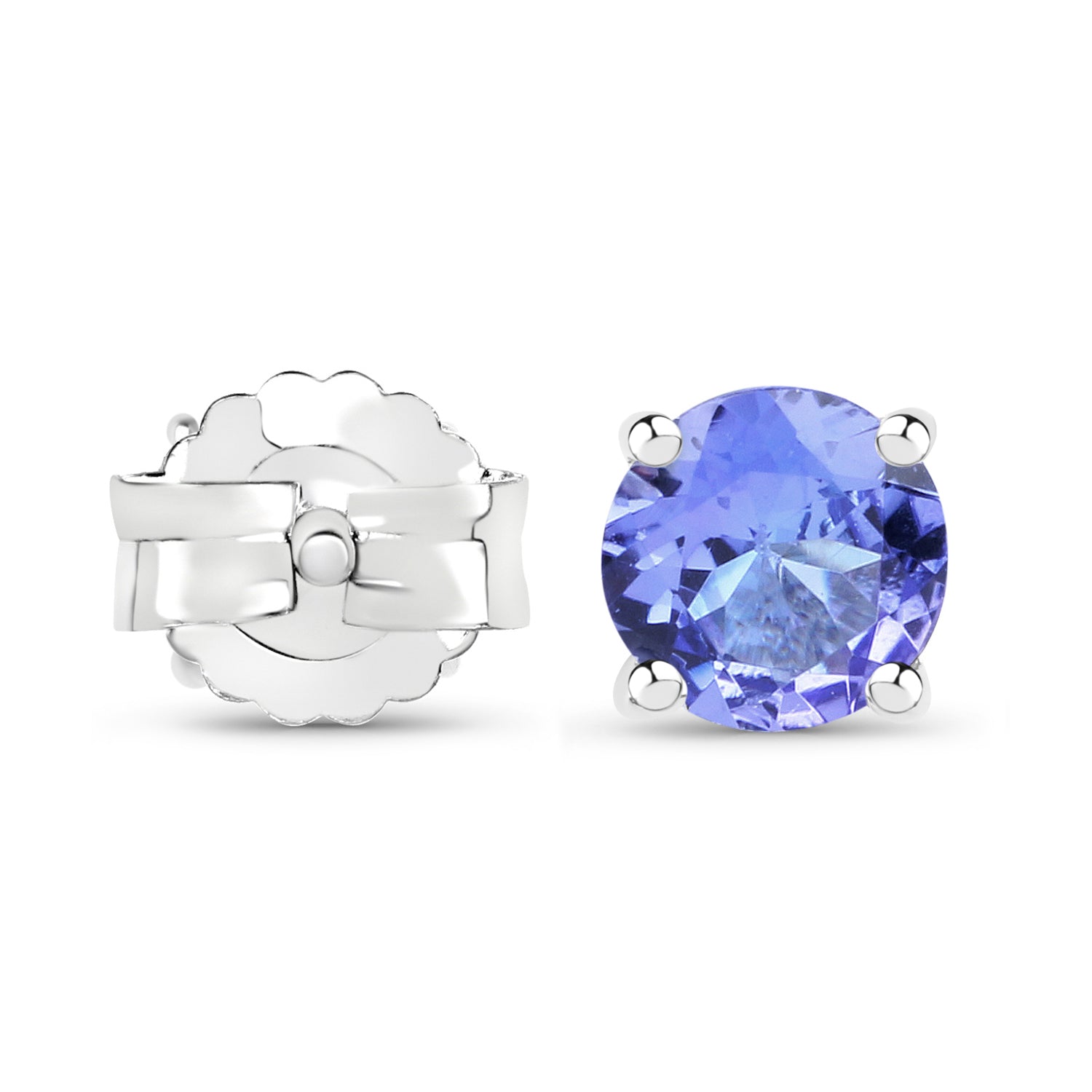 0.94 Carat Genuine Tanzanite .925 Sterling Silver Earrings  DestGlow