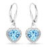 4.20 Carat Genuine Swiss Blue Topaz .925 Sterling Silver Earrings  DestGlow