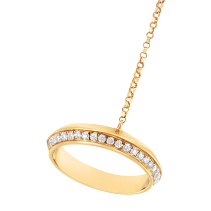 14K Yellow Gold 1/4 Cttw Diamond Ring and Bracelet Hand Chain (G-H Color, SI1-SI2 Clarity) - 7" by Bids.com