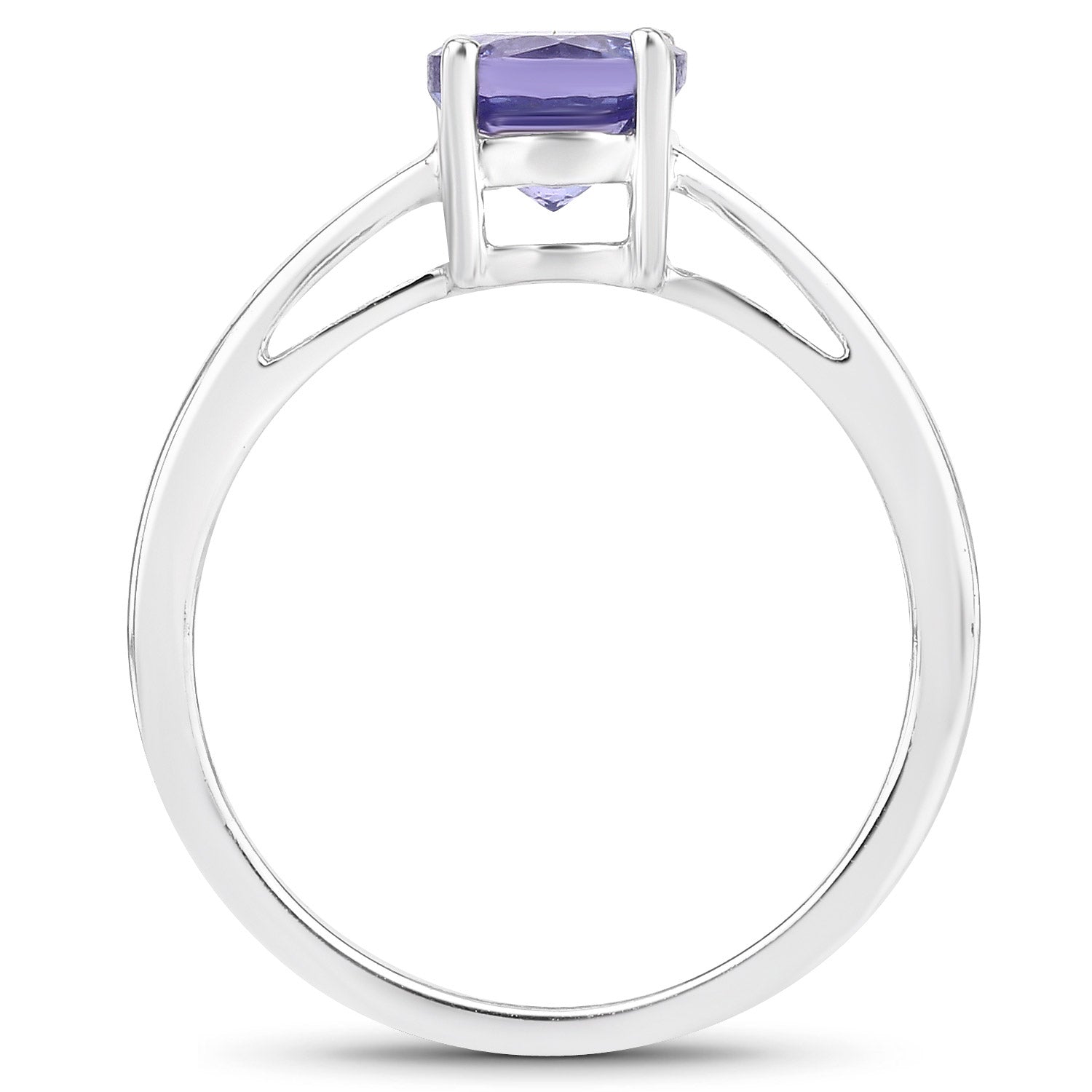 0.95 Carat Genuine Tanzanite .925 Sterling Silver Ring by Bids.com