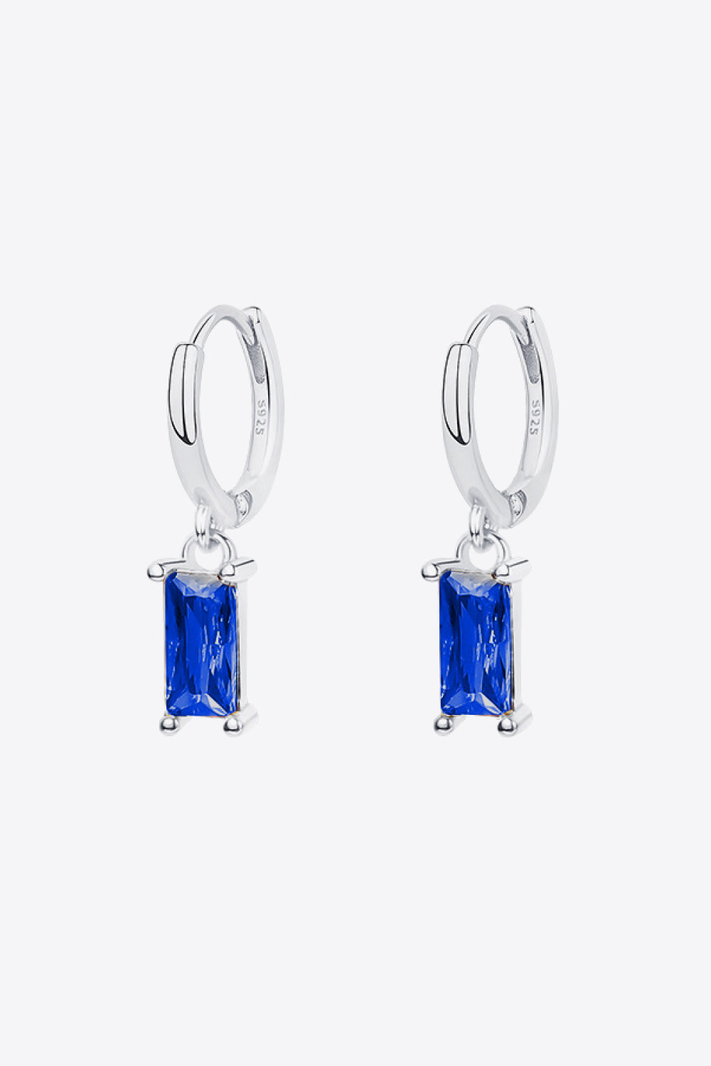 Retro Pure Sterling Silver Cubic Zirconia Drop Earrings - DestGlow