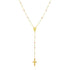 14k Tri Color Gold Lariat Rosary Necklace by Bids.com