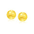 14k Yellow Gold Round Faceted Style Stud Earrings by Bids.com