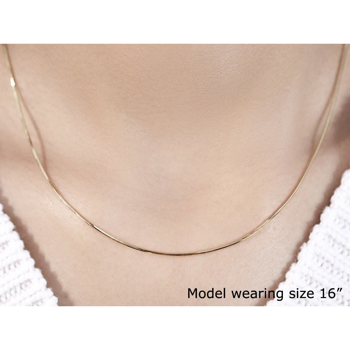 14k Yellow Gold Octagonal Shiny Snake Chain 0.8mm by Bids.com