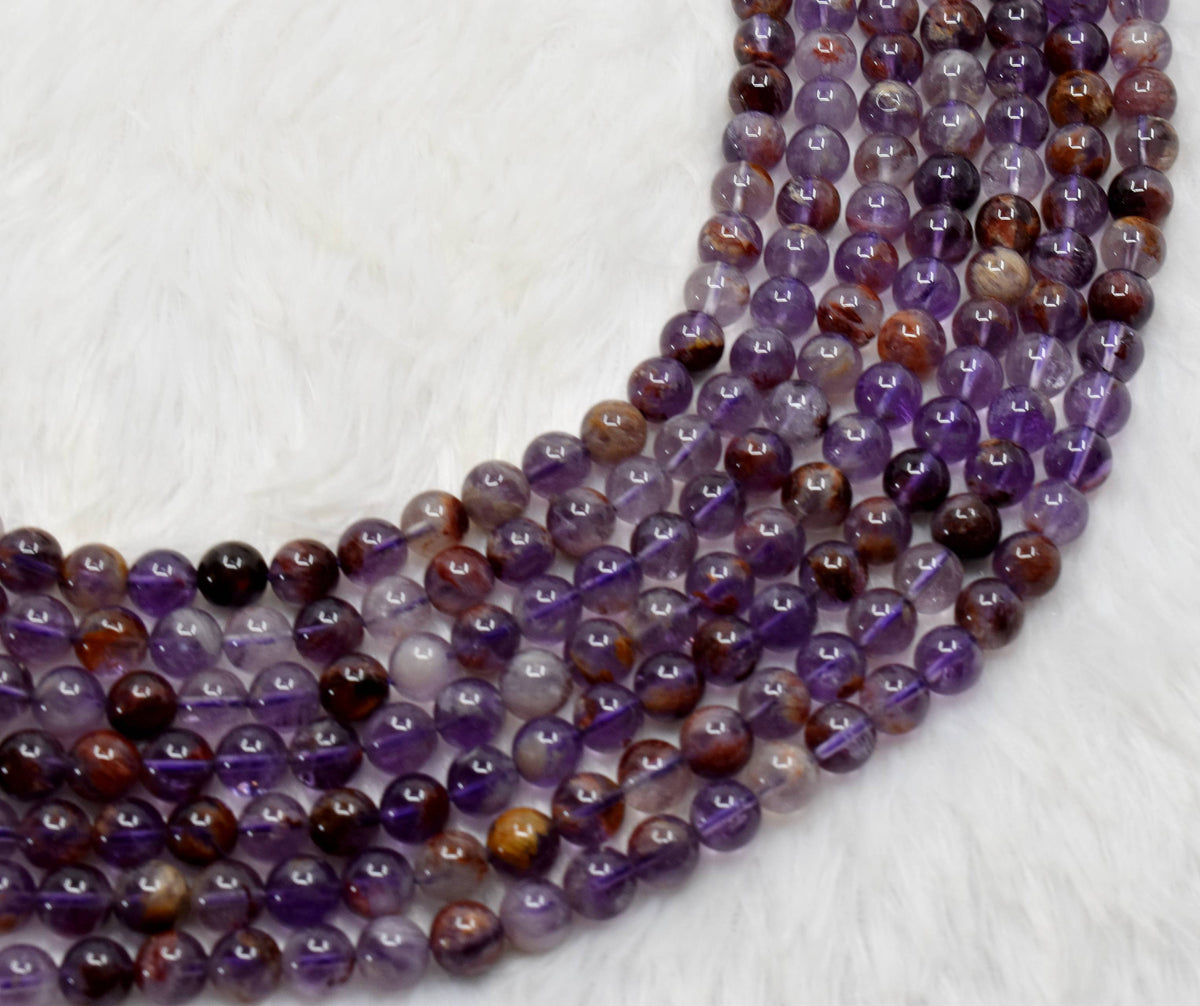 Ametrine Beads, Natural Crystal Round Beads 6mm to 10mm  DestGlow