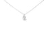 10K White Gold 1/10 Cttw Diamond Solitaire Spiral 18" Pendant Necklace (I-J Color, I2-I3 Clarity) by Bids.com