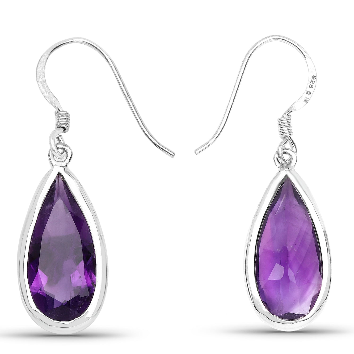 10.10 Carat Genuine Amethyst .925 Sterling Silver Earrings  DestGlow