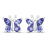 0.96 Carat Genuine Tanzanite .925 Sterling Silver Earrings  DestGlow