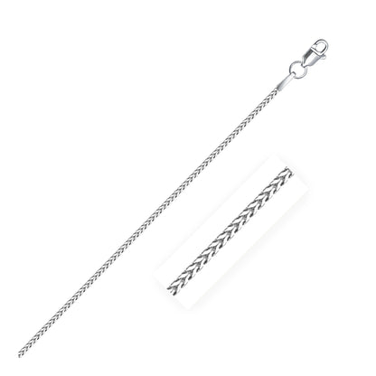 14k White Gold Franco Chain 1.2mm by Bids.com