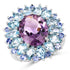 "7.79 Carat Genuine Amethyst, Blue Topaz and Tanzanite .925 Sterling Silver Ring by Bids.com