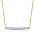 14k Yellow Gold Necklace with Gold and Diamond Bar (1/10 cttw)  DestGlow