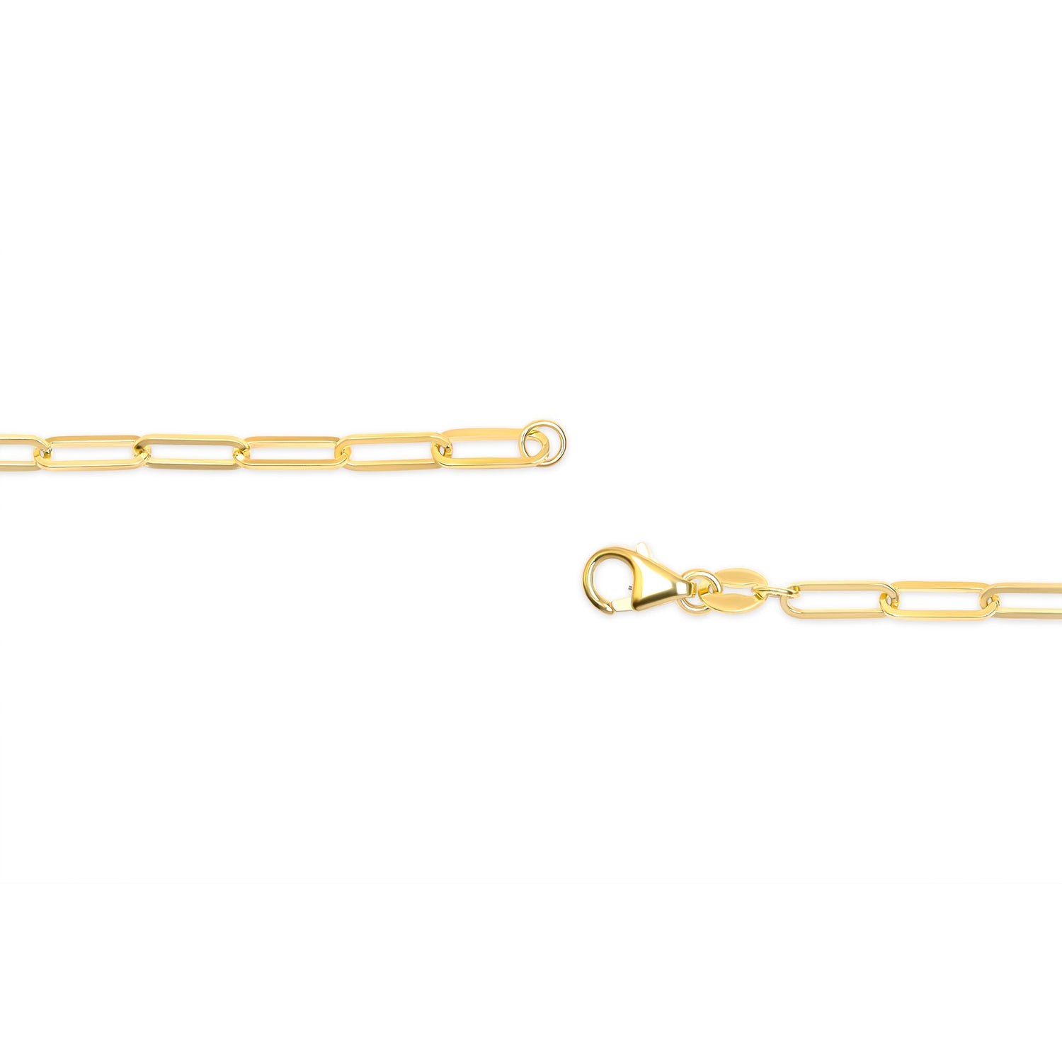 Solid 14K Yellow Gold 2.5mm Paperclip Chain Necklace Unisex 18" Inches by Bids.com