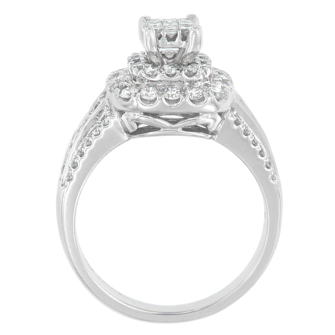 14K White Gold Diamond Vintage Ring (1 cttw, H-I Color, I1-I2 Clarity) by Bids.com