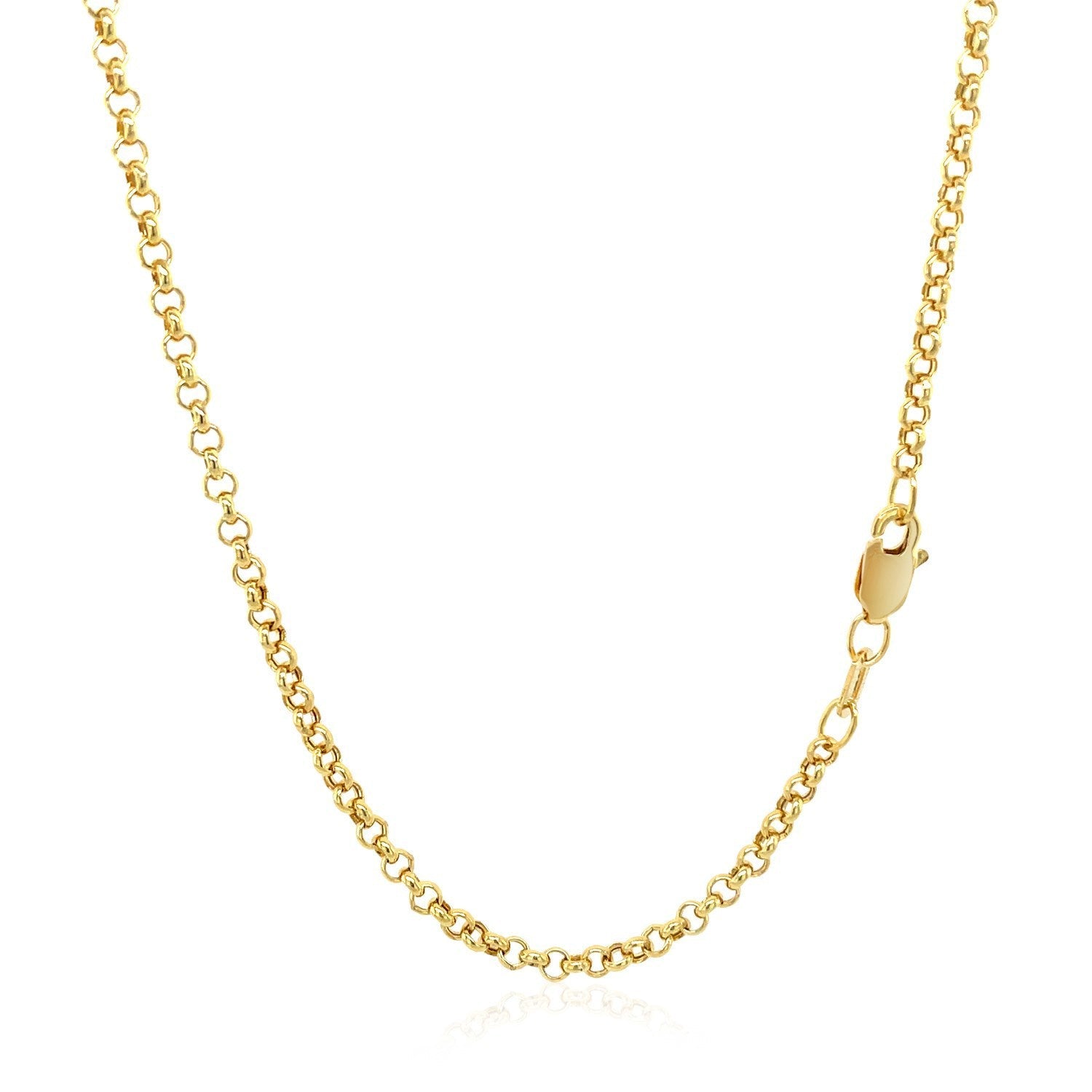 2.3mm 14k Yellow Gold Rolo Chain by Bids.com