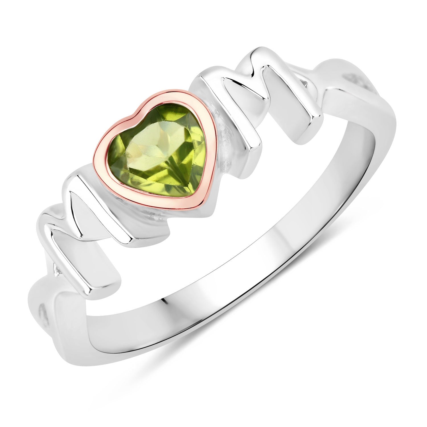 0.44 Carat Genuine Peridot .925 Sterling Silver Ring by Bids.com
