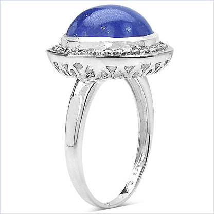 7.10 Carat Genuine Tanzanite .925 Sterling Silver Ring by Bids.com