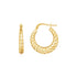 14K Yellow Gold Polished Twisted Cable Graduated Hoops by Bids.com