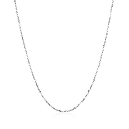 14k White Gold Singapore Chain 0.8mm by Bids.com