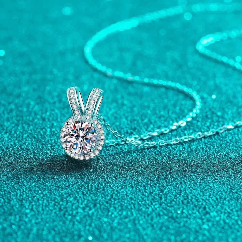 1 Carat Sparkala™ Rabbit Ears Shape Pendant Necklace