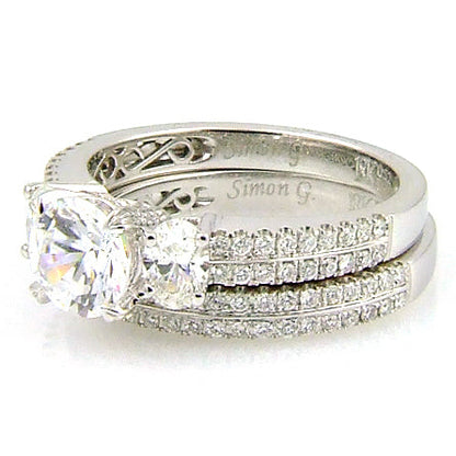 Natural 1.05ct Engagement Ring Set 18KT White Gold by Bids.com