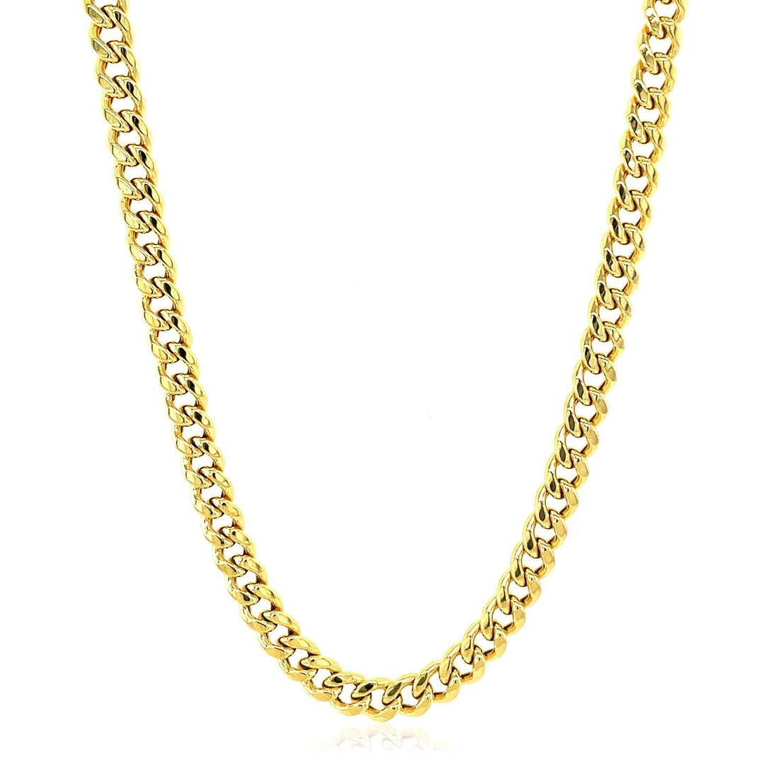 10k Yellow Gold Semi Solid Miami Cuban Chain (4.50 mm) by Bids.com