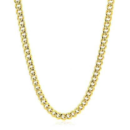 10k Yellow Gold Semi Solid Miami Cuban Chain (4.50 mm) by Bids.com