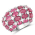 8.54 Carat Glass Filled Ruby and White Topaz .925 Sterling Silver Ring by Bids.com