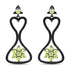 6.93 Carat Genuine Peridot and Black Spinel .925 Sterling Silver Earrings by Bids.com