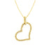 10K Yellow Gold 1/4 cttw Prong Set Round-Cut Diamond Open Heart 18" Pendant Necklace (K-L Color, I1-I2 Clarity) by Bids.com